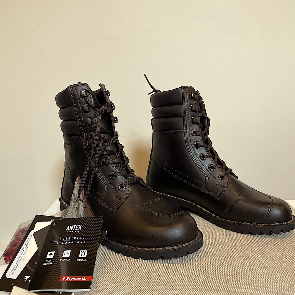 Stylmartin Leather boots, dark brown men’s size 7.5